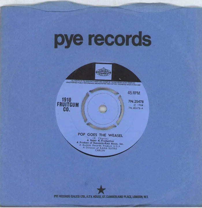 1910 Fruitgum Company Pop Goes The Weasel UK 7 ” vinyl