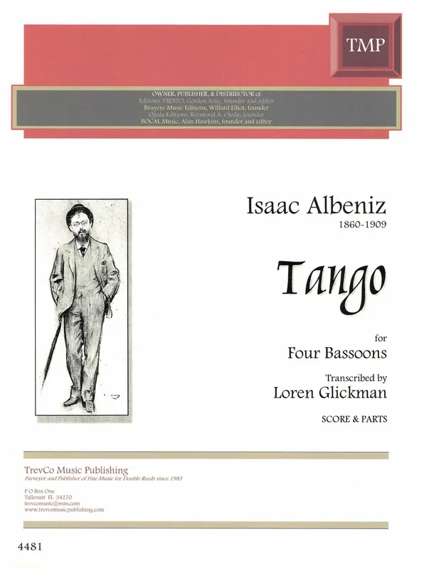 Albeniz, Isaac % Tango (Glickman) (score & parts) – 4BSN