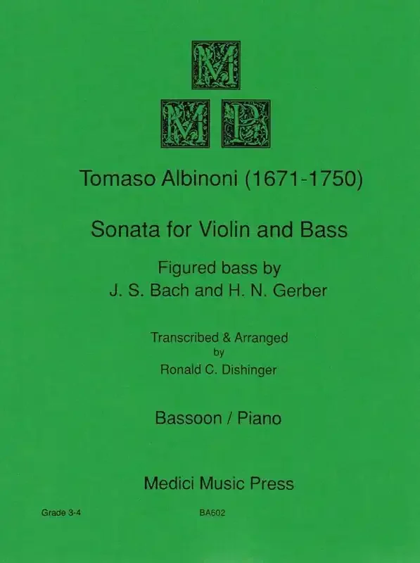 Albinoni, Tomaso % Sonata in c minor – BSN/PN
