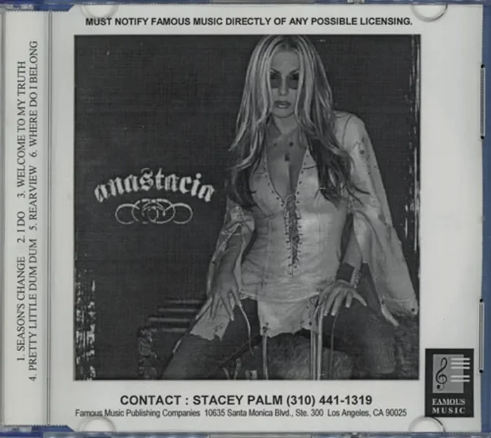 Anastacia Anastacia US Promo CD-R acetate