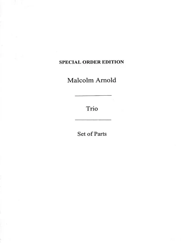 Arnold, Malcolm % Trio (parts only) – FL/BSN/VLA