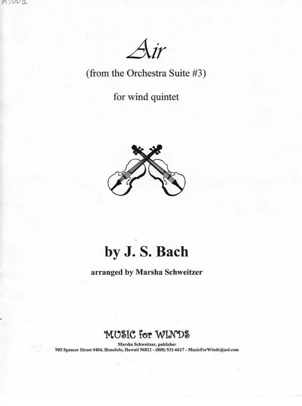 Bach, J.S. % Air from “Orchestra Suite 3” (Parts Only)-WW5