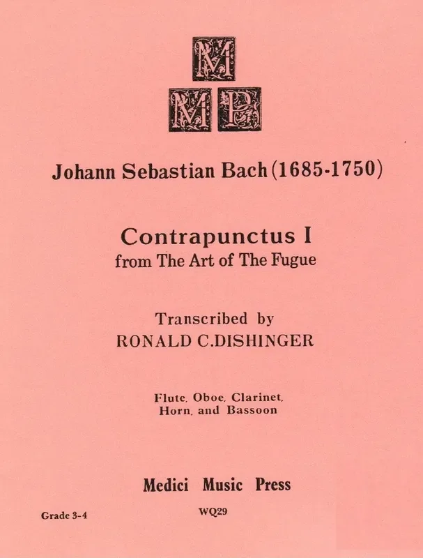 Bach, J.S. % Contrapunctus I from “The Art of the Fugue” (score & parts) – WW5