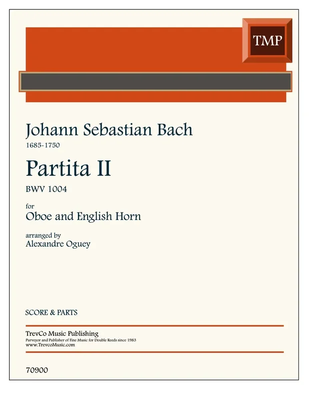 Bach, J.S. % Partita II, BWV 1004 (Oguey)(score & parts) – OB/EH