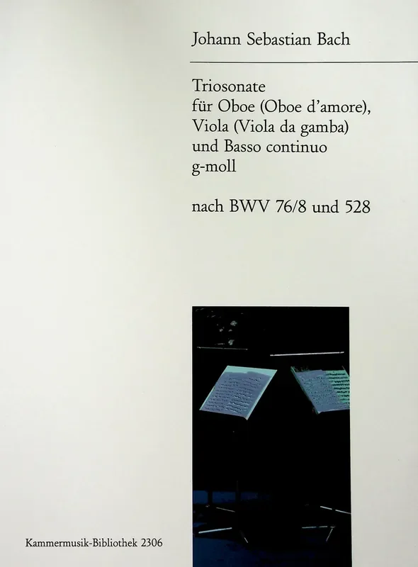 Bach, J.S. % Trio Sonata in g minor, BWV 76/8 & 528 – OB/VA/PN (Basso Continuo)