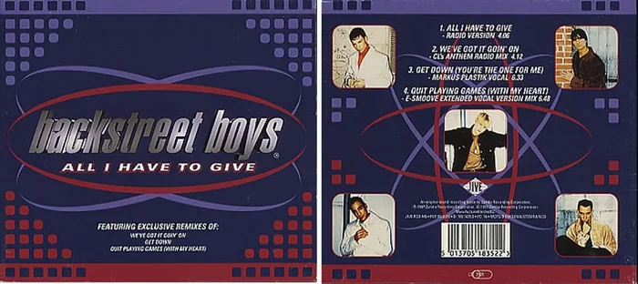 Backstreet Boys All I Have To Give UK CD single