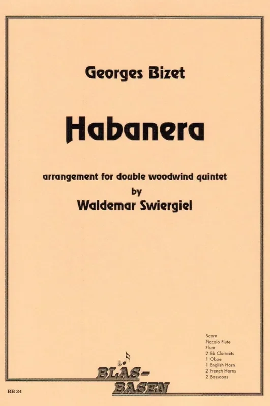 Bizet, Georges % Habanera (score & parts) – DBL WW5