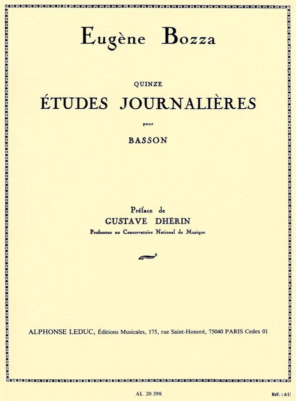 Bozza, Eugene % Quinze (15) Etudes Journalieres – BSN