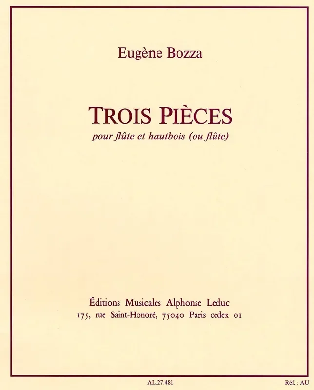 Bozza, Eugene % Trois Pieces – FL/OB