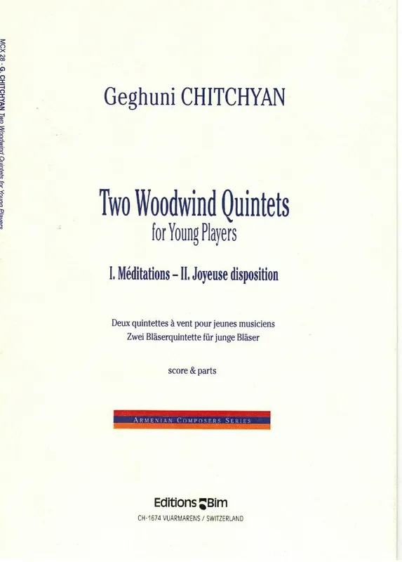 Chitchyan, Geghuni % Two Woodwind Quintets for Young Players (score & parts) – WW5