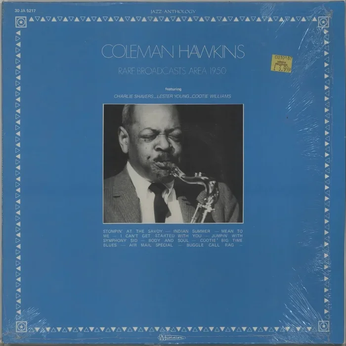 Coleman Hawkins Rare Broadcasts Area 1950 French Vinyl LP