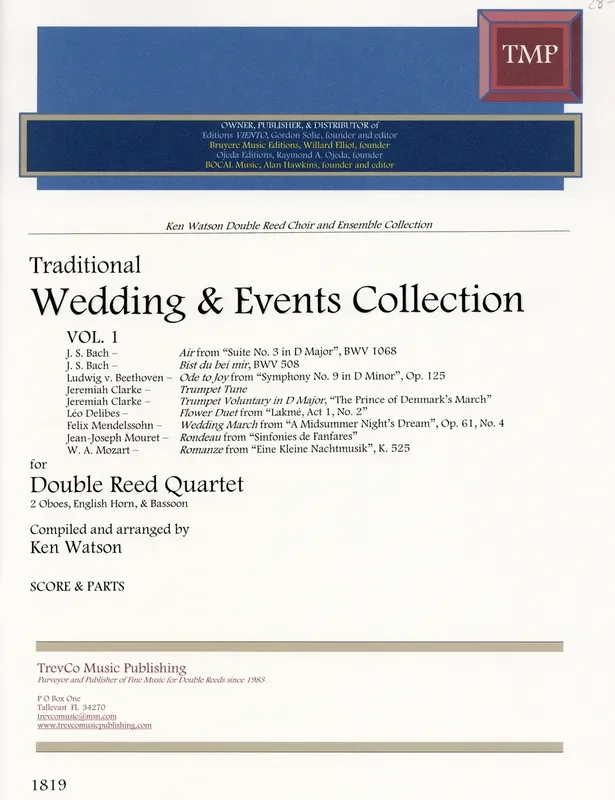 Collection % Wedding & Events Collection, V1 (Watson) (score & parts) – 2OB/EH/BSN