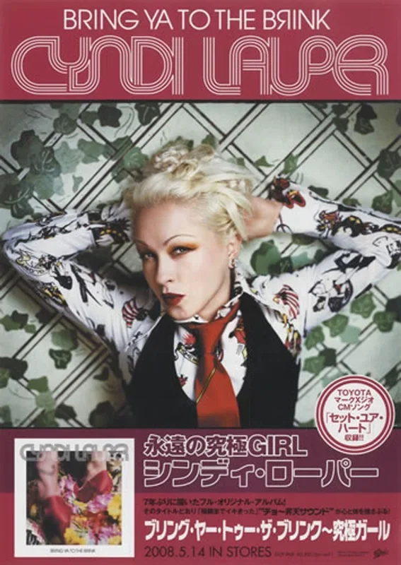 Cyndi Lauper Bring Ya To The Brink Japanese Promo Handbill