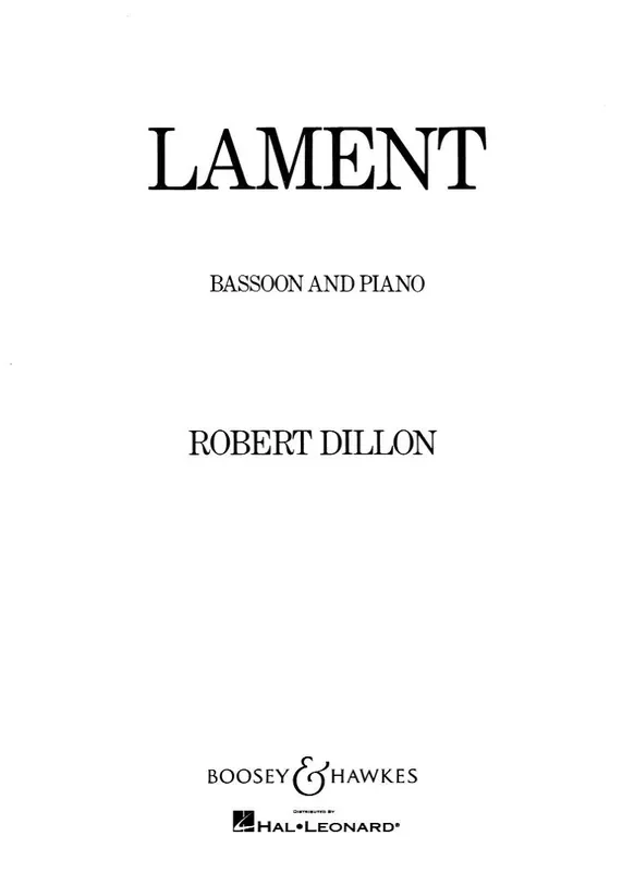 Dillon, Robert % Lament – BSN/PN