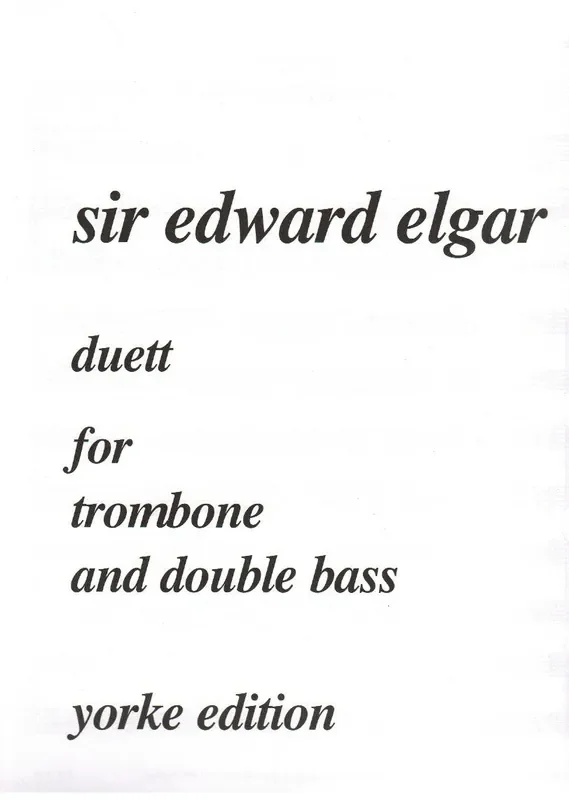 Elgar, Sir Edward % Duet (performance score) – 2BSN