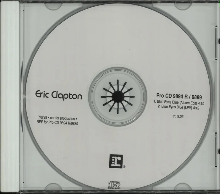 Eric Clapton Blue Eyes Blue US Promo CD album