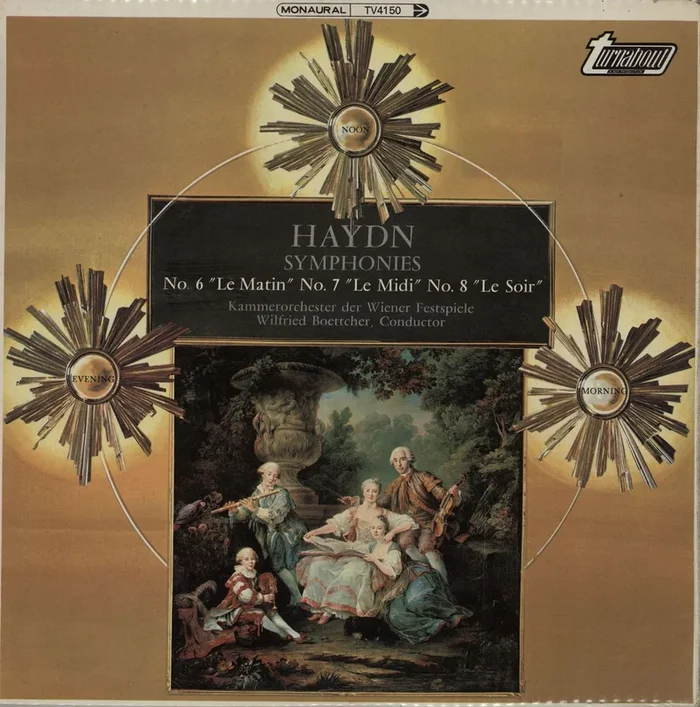 Franz Joseph Haydn Symphonies No. 6 “Le Matin “, No. 7 “Le Midi & No. 8 “Le Soir ” UK Vinyl LP
