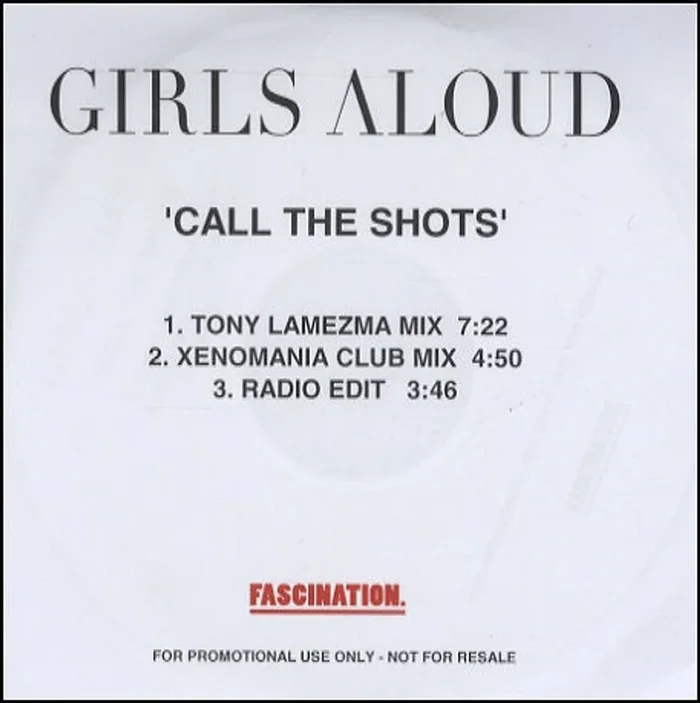 Girls Aloud Call The Shots UK Promo CD-R acetate