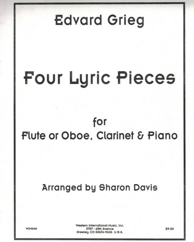 Grieg, Edvard % Four Lyric Pieces – OB/CL/PN