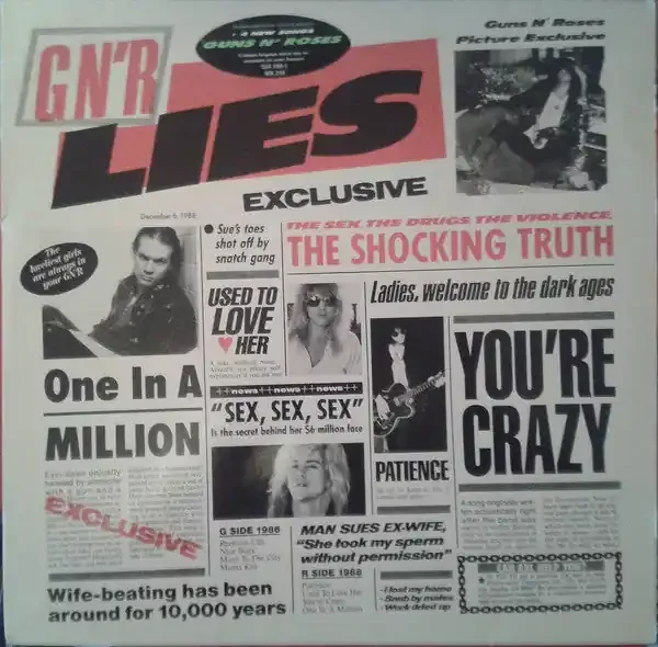 Guns N‘ Roses – G N‘ R Lies (LP, Album, 1st) (Very Good Plus (VG+))