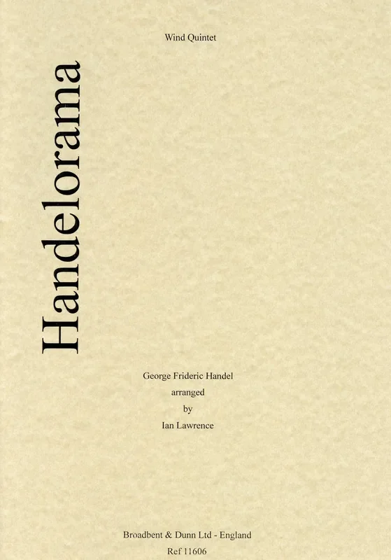 Handel, Georg Friedrich % Handelorama (score & parts) – WW5