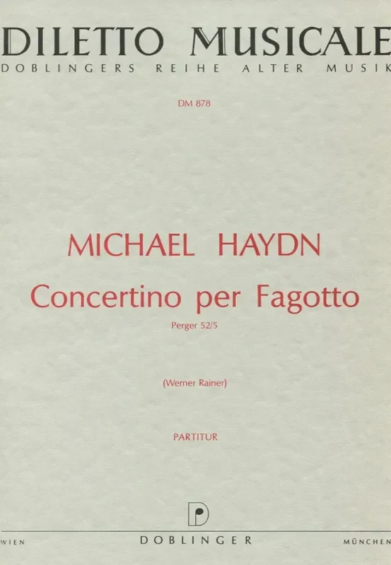 Haydn, Michael % Concertino per Fagotto (set of parts) – BSN/ORCH