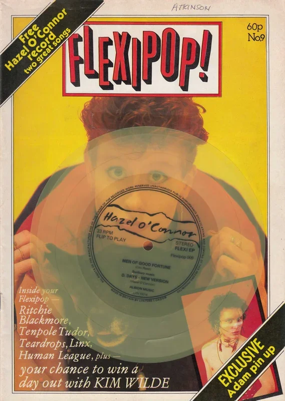 Hazel O’Connor Flexipop Magazine No. 9 + 7 ” Flexidisc UK Magazine