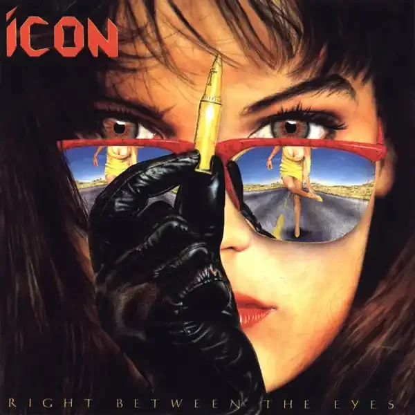 Icon – Right Between The Eyes (LP, Album) (Very Good Plus (VG+))
