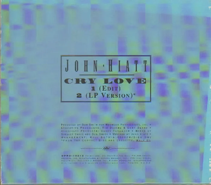 John Hiatt Cry Love US Promo CD single