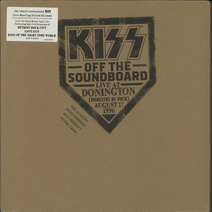 Kiss Off The Soundboard Live At Donington August 17, 1996 – 180 Gram Black Vinyl – Sealed UK 3-LP vinyl set