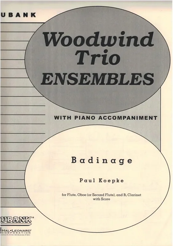 Koepke, Paul % Badinage (score & parts) – FL/OB/CL
