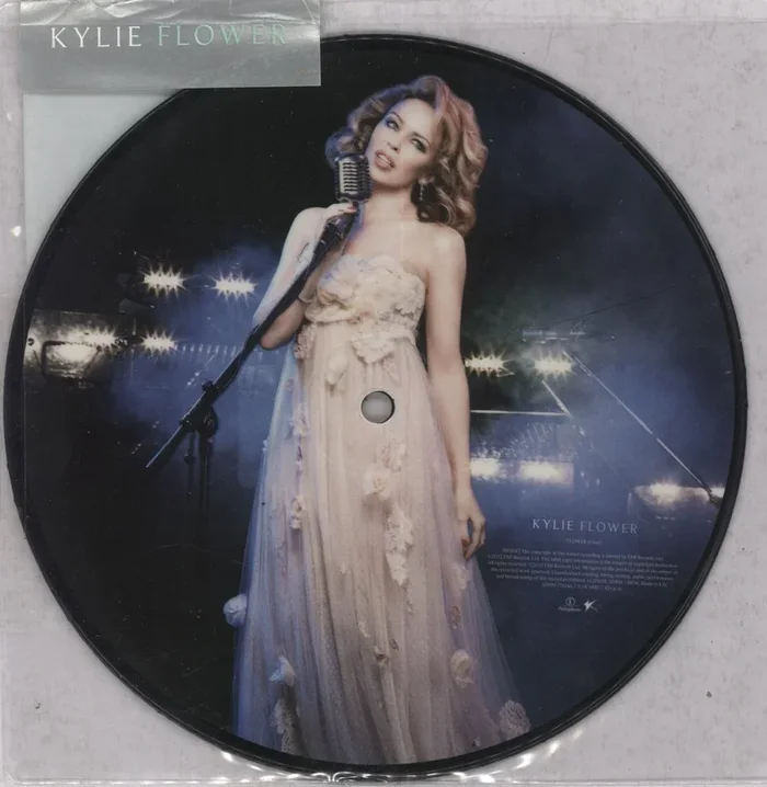 Kylie Minogue Flower – Title Stickered UK 7 ” picture disc