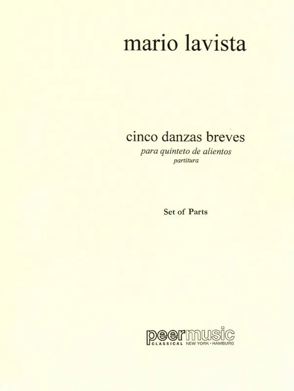 Lavista, Mario % Cinco Danzas Breves (parts only) – WW5