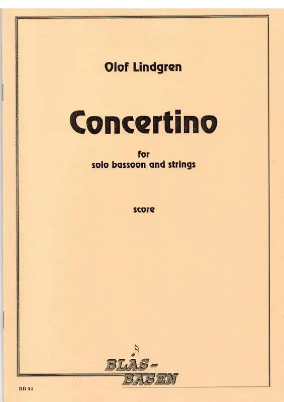 Lindgren, Olof % Concertino (score & parts) – BSN/STGS