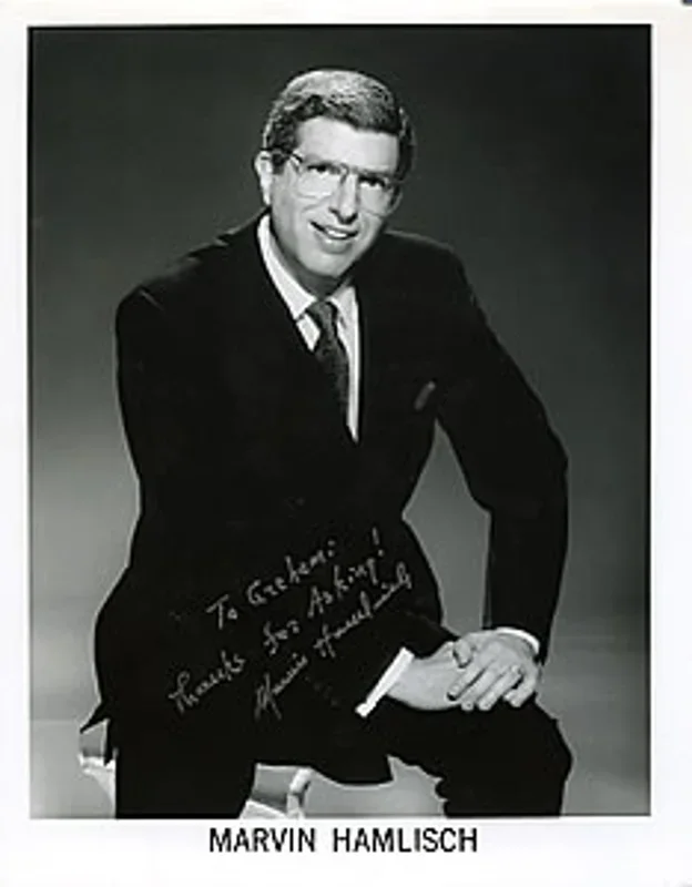 Marvin Hamlisch Autographed Publicity Photograph UK Promo Photograph
