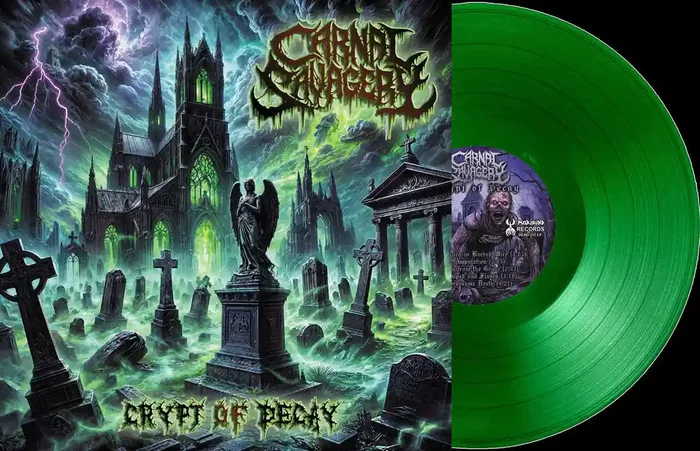 Pre-Order Carnal Savagery – Crypt Of Decay – Cemetery Green [Clear Vinyl] (Grn) [Limited Edition]