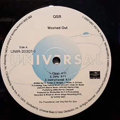 QSR Washed Out – 12-INCH SINGLE
