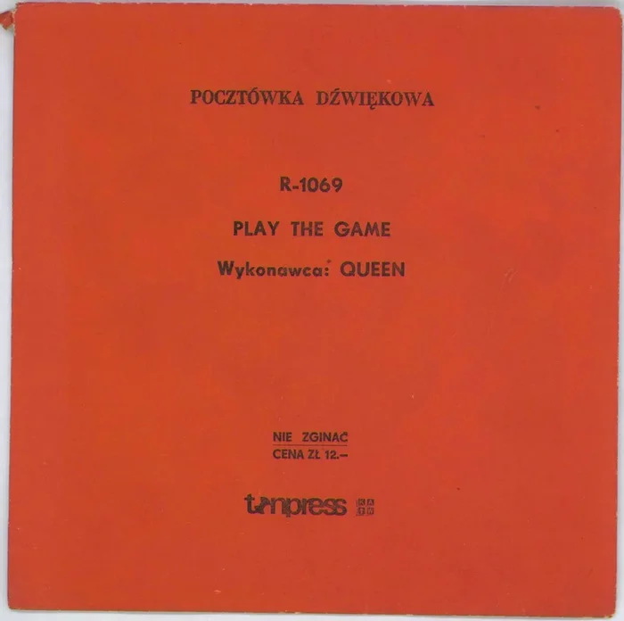 Queen Play The Game Polish 7 ” vinyl