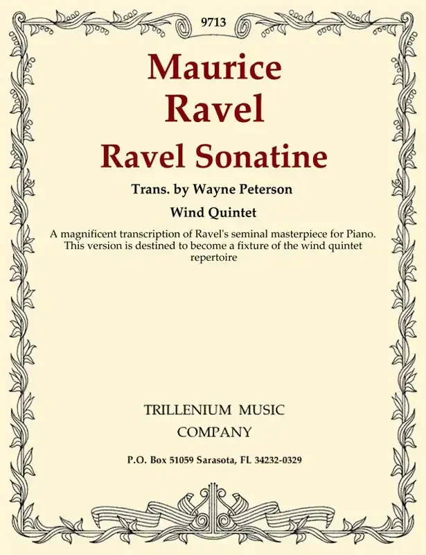 Ravel, Maurice % Sonatine (score & parts) – WW5