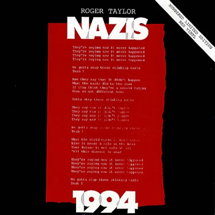 Roger Taylor Nazis 1994 – Red Vinyl UK 7 ” vinyl