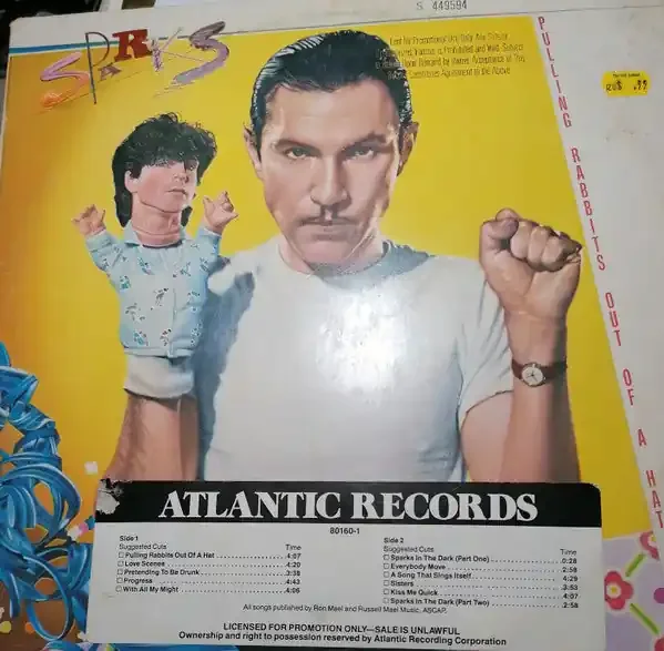 Sparks – Pulling Rabbits Out Of A Hat (LP, Album, Promo) (Very Good Plus (VG+))
