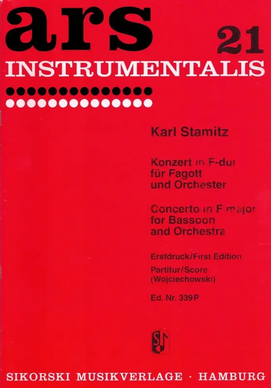 Stamitz, Karl % Concerto in F Major (score & parts) – BSN/ORCH