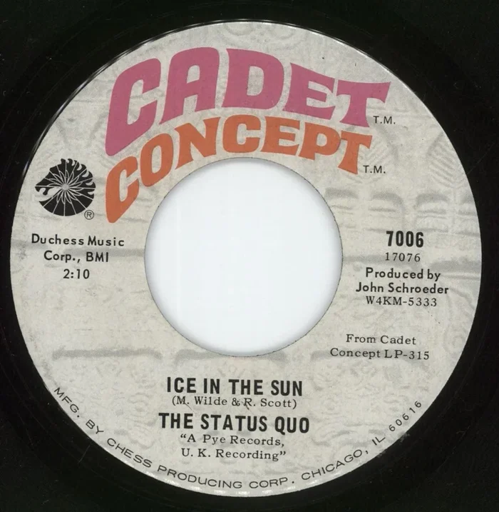 Status Quo Ice In The Sun US 7 ” vinyl