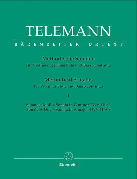 Telemann, Georg Philipp % 12 Methodical Sonatas, V1 – OB/PN (Basso Continuo)