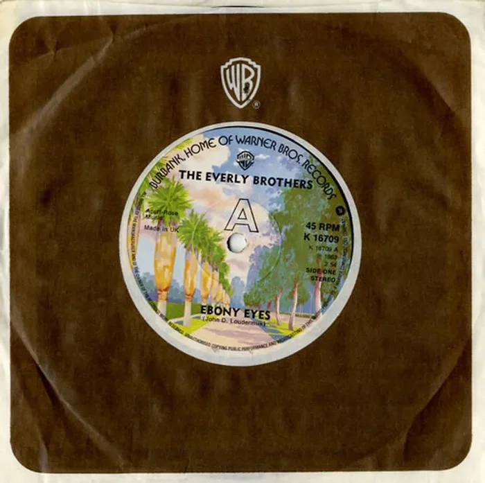 The Everly Brothers Ebony Eyes – Solid UK 7 ” vinyl