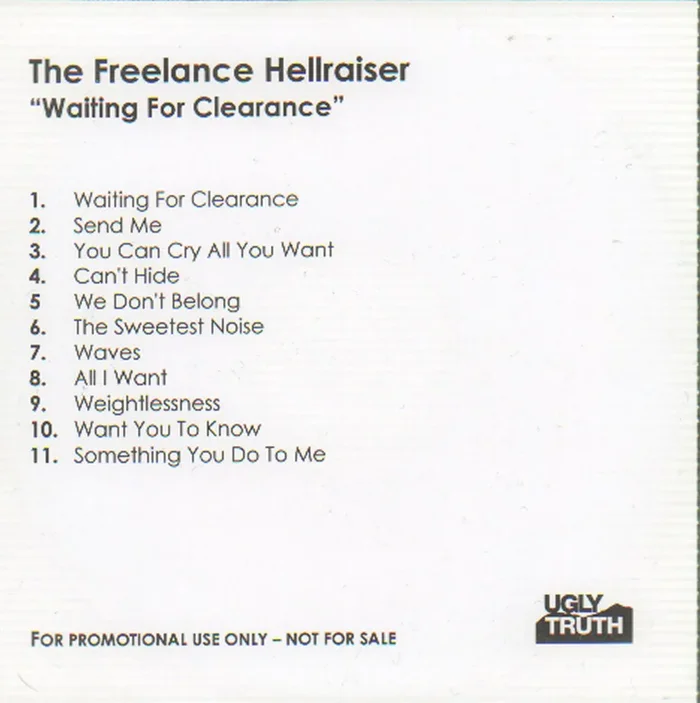 The Freelance Hellraiser Waiting For Clearance UK Promo CD-R acetate