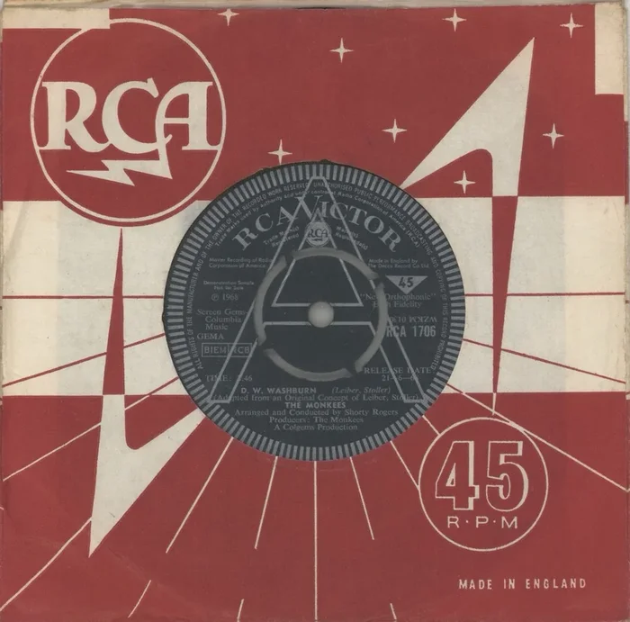 The Monkees D.W. Washburn UK Promo 7 ” vinyl