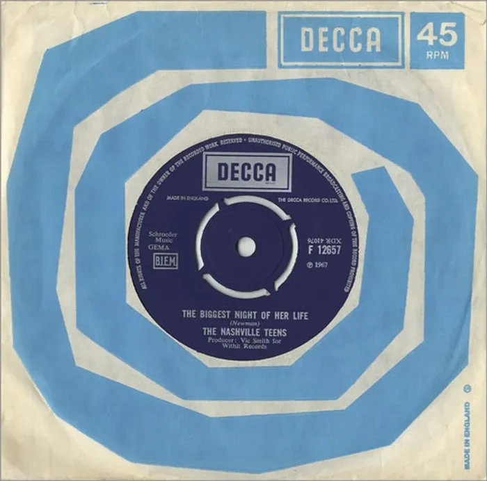 The Nashville Teens The Biggest Night of Her Life UK 7 ” vinyl