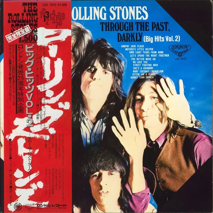 The Rolling Stones Through The Past Darkly + Obi Japanese Vinyl LP