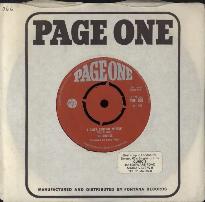 The Troggs I Can’t Control Myself – Label Variant 4 Prong UK 7 ” vinyl